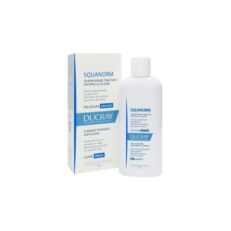 Ducray Squanorm Shampoo Caspa Grasa 200 mL